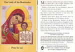 Our Lady of the Beatitudes Prayer Card/ Nuestra Senora de las Bienaventuranzas
